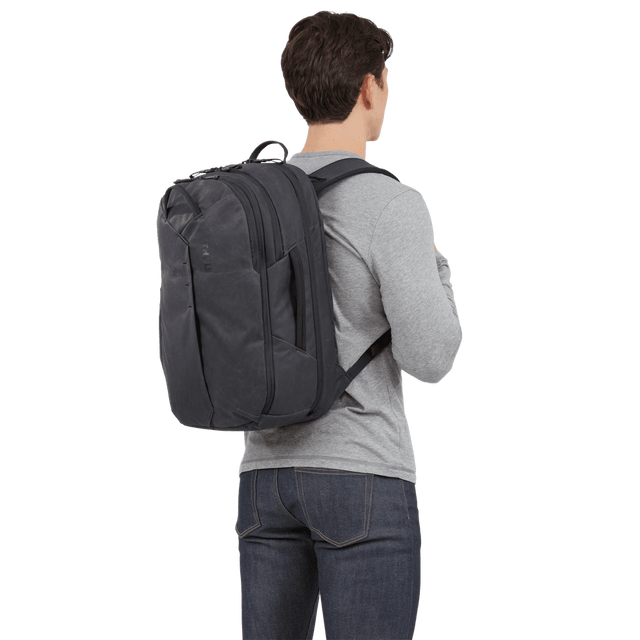 Thule Aion travel backpack 28L black interior with the TPU divider in place