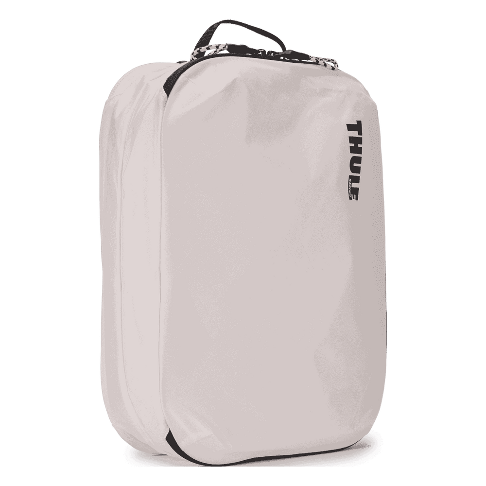 Thule clean dirty packing cube in white ripstop nylon, front view