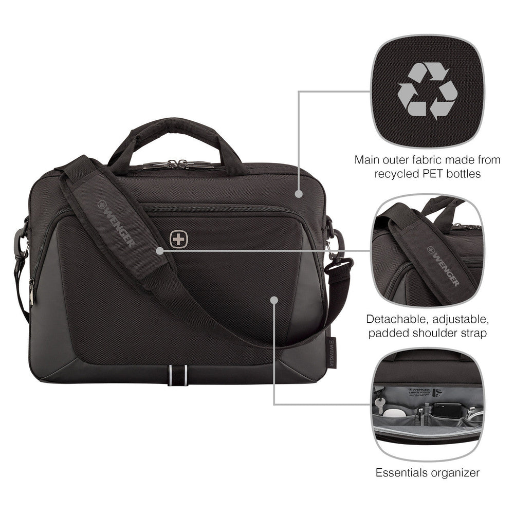 Wenger XE Brief 16 Laptop Briefcase — Black
