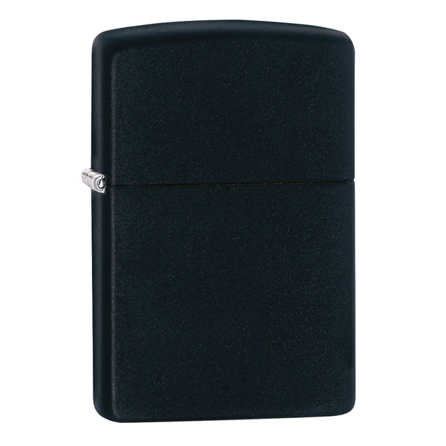 Black matte Zippo lighter.