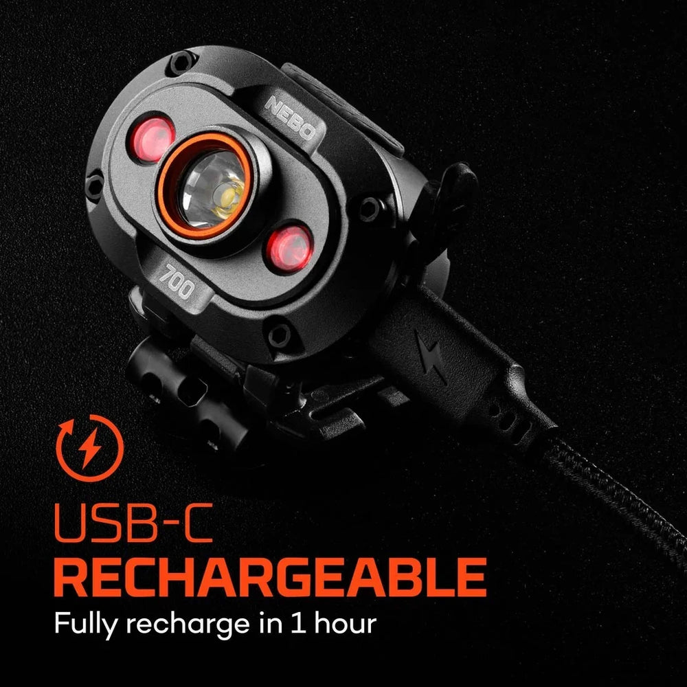 Nebo MYCRO 700 Lumens Rechargeable Headlamp Adjustable Strap 89710