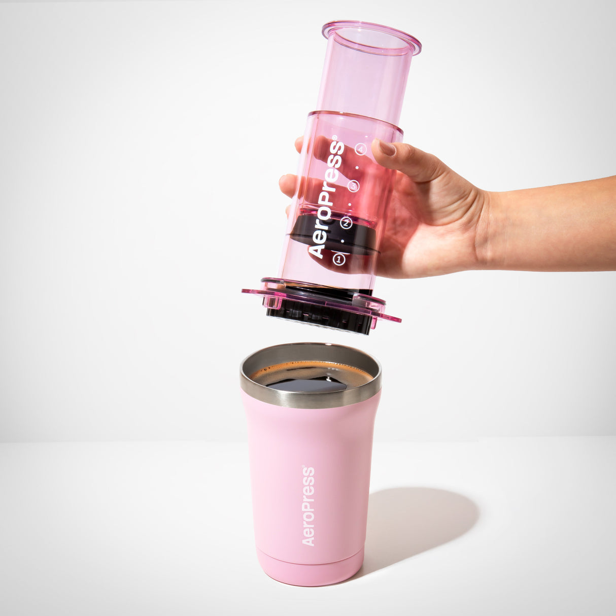 AeroPress Go Plus Travel Coffee Press Cream