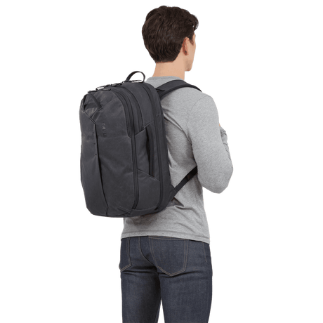 Thule Aion travel backpack 28L black interior with the TPU divider in place