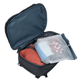 Thule Aion travel backpack 40L black opened flat, main compartment