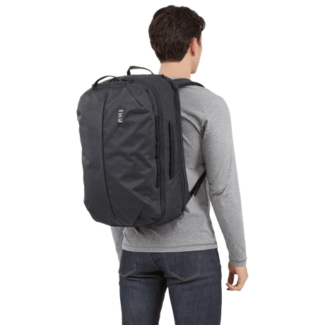 Thule Aion travel backpack 40L black with the removable TPU rolltop bag