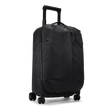 Thule Aion carry-on spinner in black waxed canvas, front view