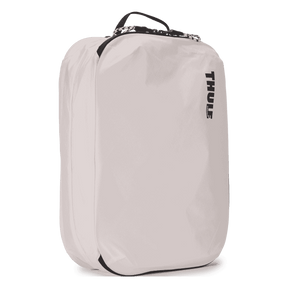 Thule clean dirty packing cube in white ripstop nylon, front view