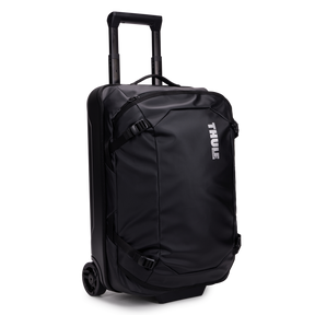 Thule Chasm carry-on wheeled duffel 40L in black, front view