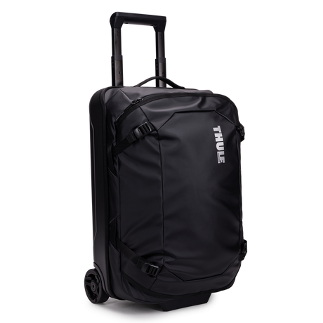 Thule Chasm carry-on wheeled duffel 40L in black, front view