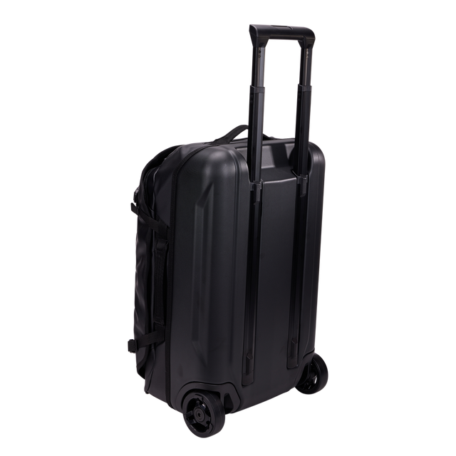 Thule Chasm carry-on wheeled duffel 40L black, rear wheels and back panel