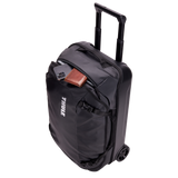 Thule Chasm carry-on wheeled duffel 40L black opened, internal max fill marker