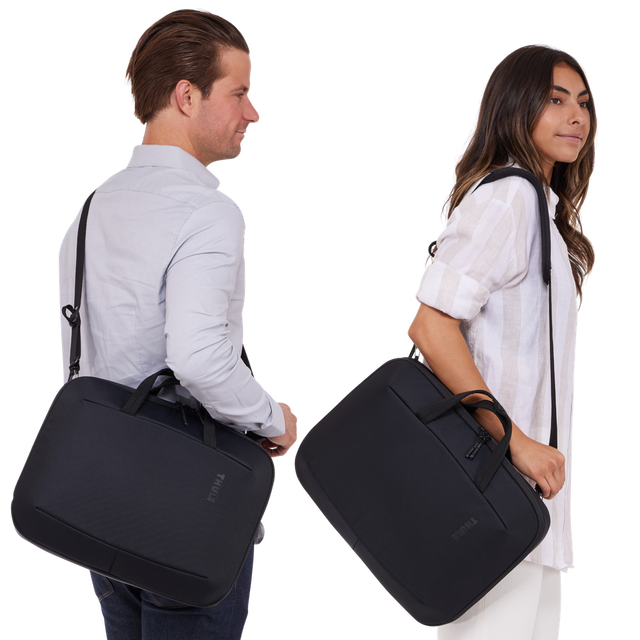 Thule Subterra 2 laptop attaché black, interior organiser pockets and key lash fob