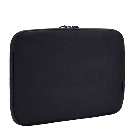 Thule Subterra 2 16in MacBook sleeve in black, rear view showing the front accessory pocket