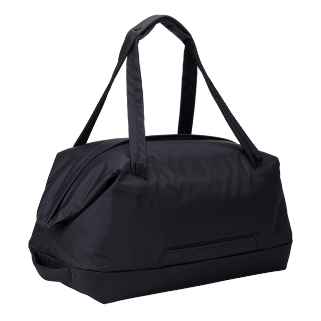 Thule Subterra 2 duffel black, wide doctor's-bag opening held open by memory wire