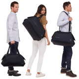 Thule Subterra 2 duffel black with the detachable padded shoulder strap fitted