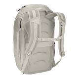 Thule Chasm laptop backpack 26L in Soft Sand, rear view with shoulder straps and luggage pass-through