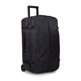 Thule Aion wheeled duffel 70cm in black waxed canvas, front view