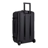 Thule Aion wheeled duffel 70cm black, rear view showing oversized wheels