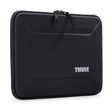 Thule Gauntlet MacBook Pro sleeve 14in in black, front view of the rigid shell