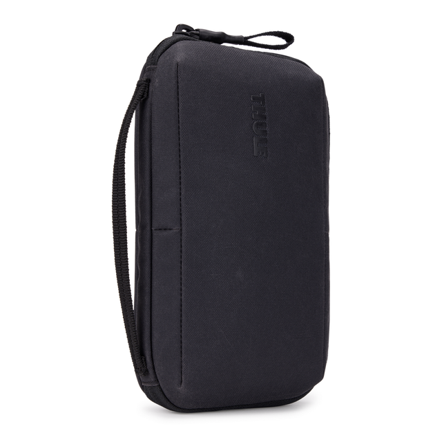 Thule Aion travel organizer black, angled view with hand strap