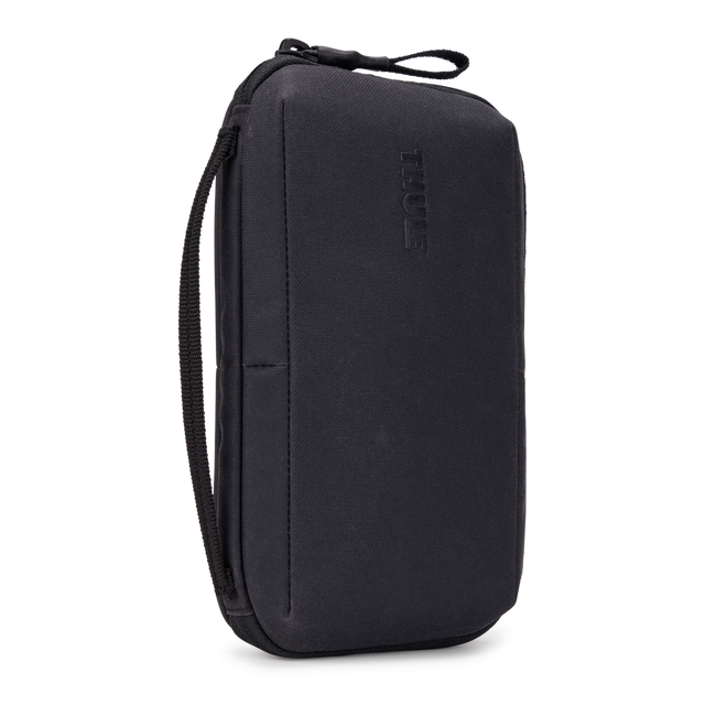 Thule Aion travel organizer in black waxed canvas, front view