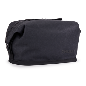 Thule Aion toiletry bag in black waxed canvas, front view