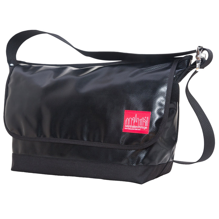 Manhattan Portage Vinyl Vintage Messenger Large Black Bag