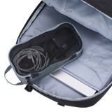 Thule packing cube x-small in Pond Gray, packed inside a daypack