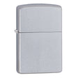 Classic silver Zippo lighter with a matte finish.