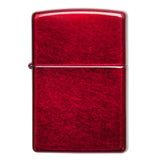 Red metallic Zippo-style lighter with a glossy finish.