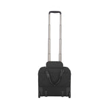 Rolling laptop bag with an extendable handle and wheels.