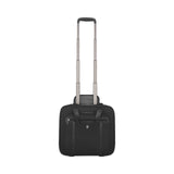 Black rolling laptop bag with an extendable handle.