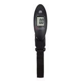 Digital luggage scale with a black handle and LCD display.