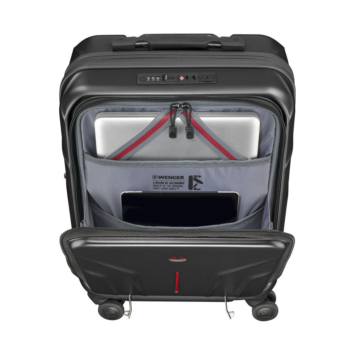 Wenger Amplix Hardside Carry-on Luggage with USB Ports Black