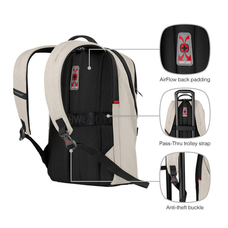Wenger MX Light 16in Laptop Backpack Sand - Image 10