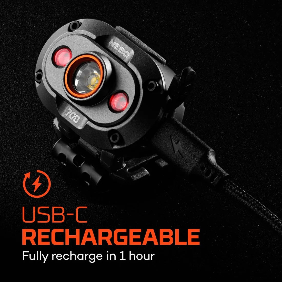 Nebo MYCRO 700 Lumens Rechargeable Headlamp Adjustable Strap 89710