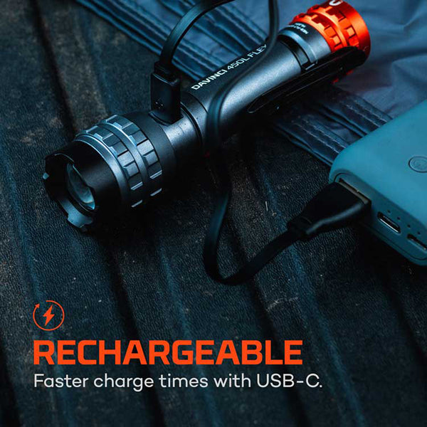 NEBO Davinci 800 Lumen Rechargeable Flashlight with USB C Model 89769