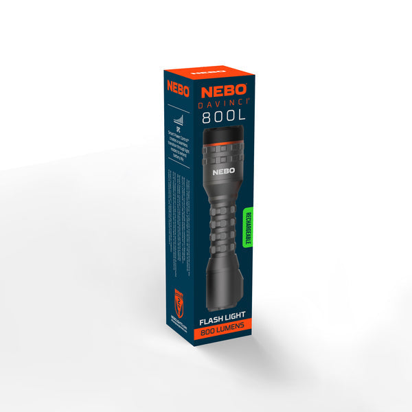 NEBO Davinci 800 Lumen Rechargeable Flashlight with USB C Model 89769