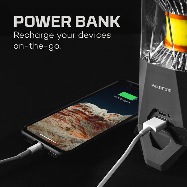 NEBO Galileo 500 Lumen Camping Lantern with Power Bank SKU 89821
