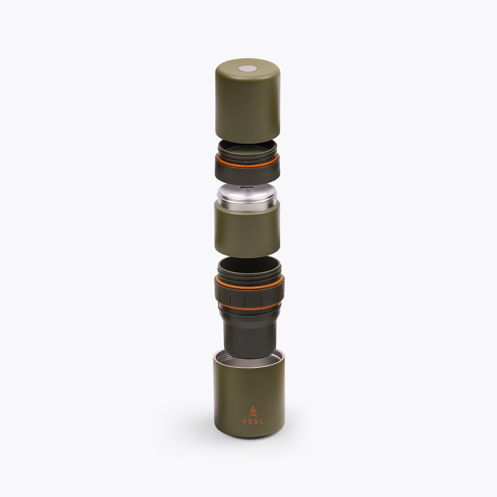 VSSL Nest Pour Over Portable Coffee Kit Deep Moss