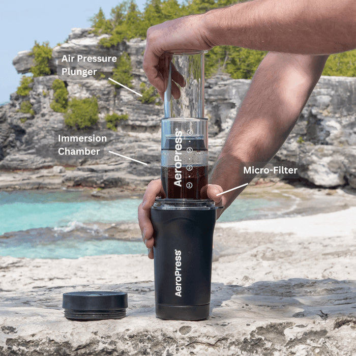 AeroPress Go Plus Travel Coffee Press Cream