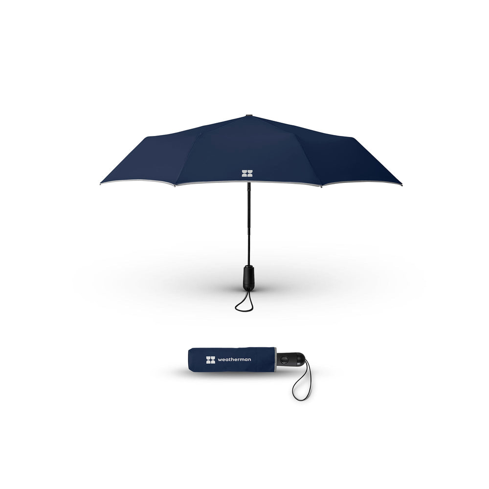 Weatherman Travel Umbrella - Navy Blue