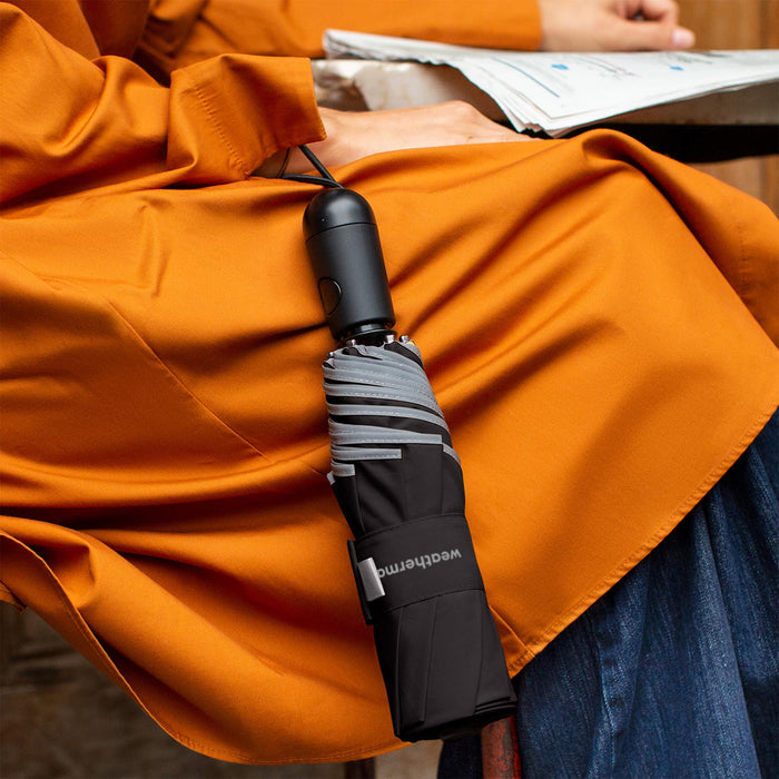 Weatherman Travel Umbrella - Black