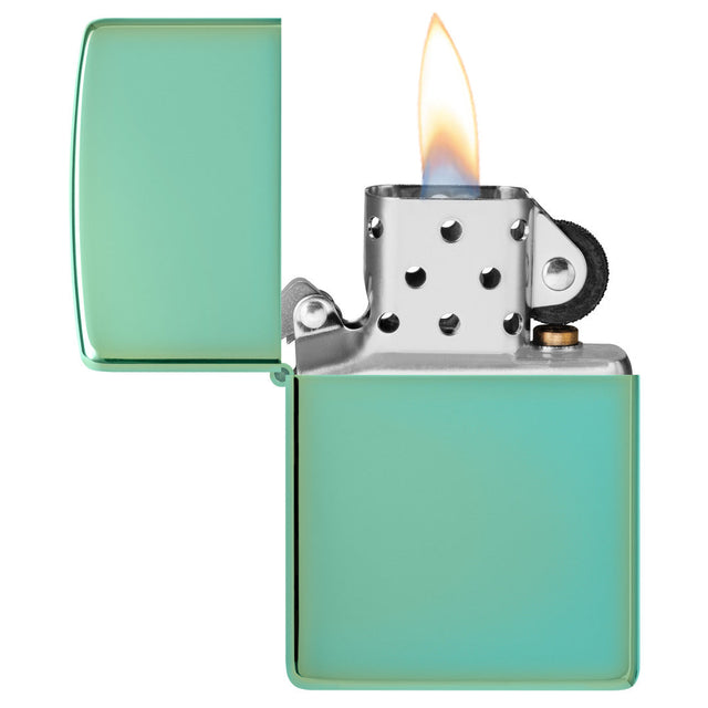 Zippo Classic High Polish Green Windproof Lighter 28129 — view 3