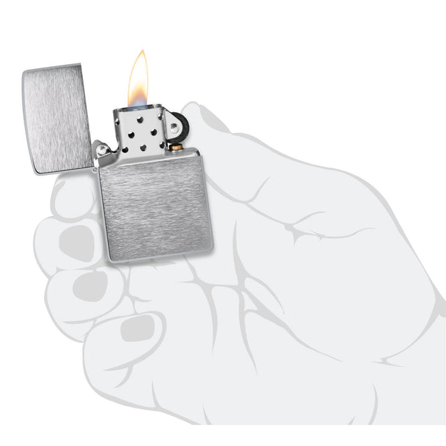 Zippo Armor Brushed Chrome Windproof Lighter 162 — view 3