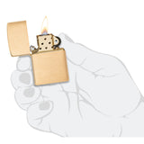 Zippo Armor Brushed Brass Windproof Lighter 168 — view 3