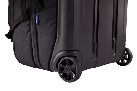 Close-up of the Thule Subterra 2 wheeled duffel wheels