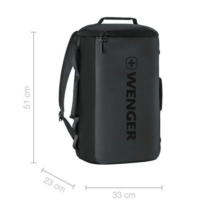 Wenger UrbanOne duffle with its 51 x 33 x 23 cm dimensions marked